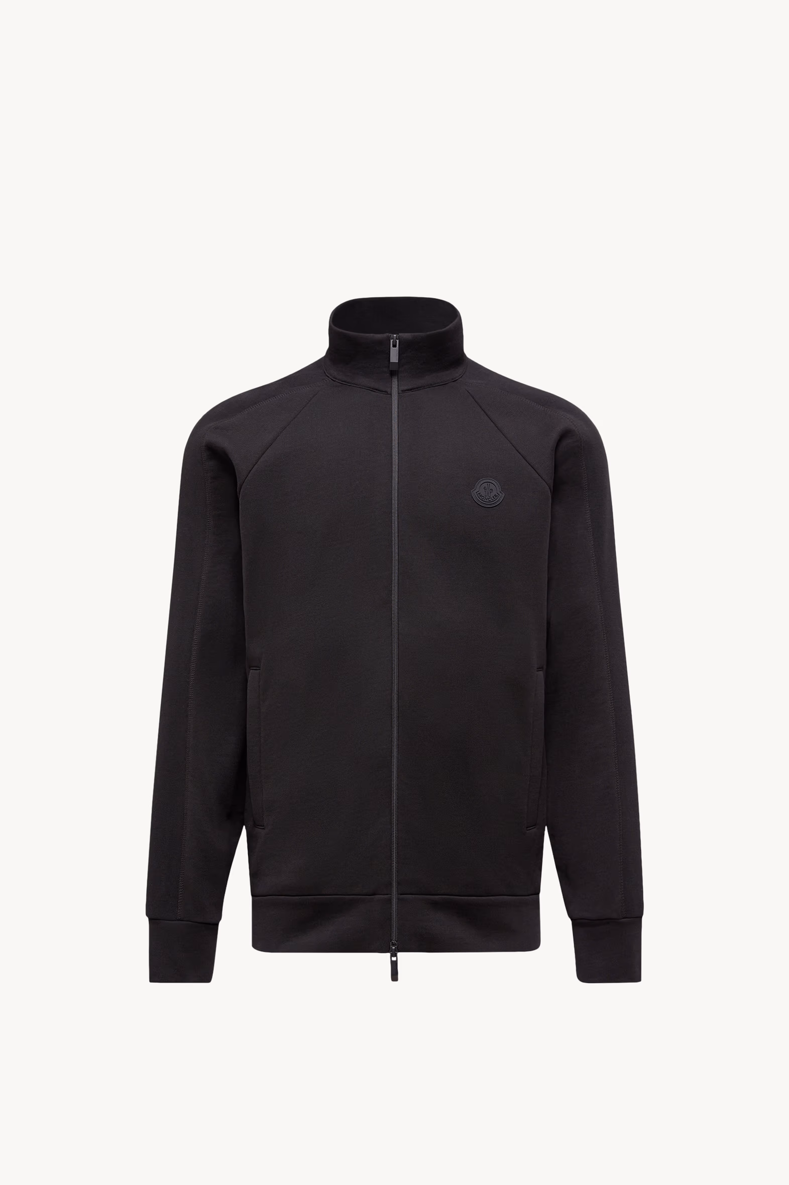 Cotton Zip-Up Sweatshirt Men Black Moncler 2
